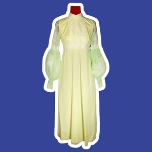 Vintage 1960s Empire Waist Handmade Bridesmaid Dress